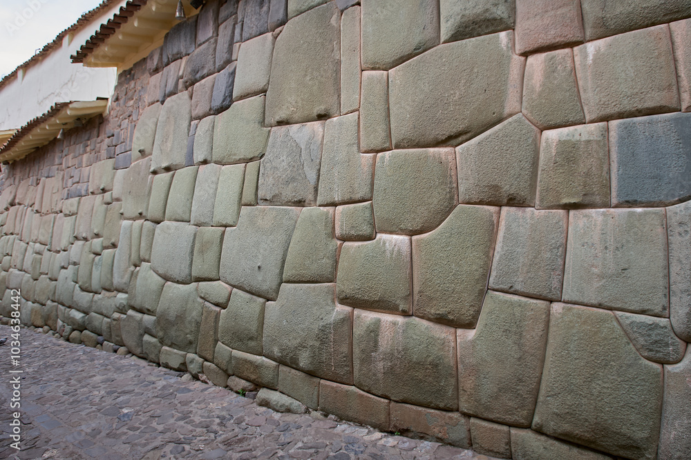 Inca stone walls in Cusco, Peru, a remarkable example of Inca architecture and craftsmanship Inca stone walls in Cusco, Peru, a remarkable example of Inca architecture and craftsmanship