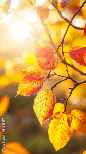 vertical footage of Fallen autumn leaves in the sun background with copy space and cyber space.	
 photo