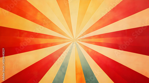 Vibrant Sunburst Pattern Featuring Radiating Yellow and Orange Rays on a Bright Background photo