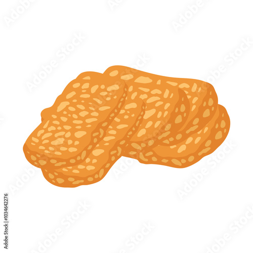 Delicious Traditional Indonesian Food Tempeh Soybean Vector