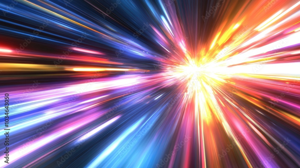 Abstract blurred background with vibrant light streaks depicting a futuristic scene of dynamic motion and technological speed Abstract blurred background with vibrant light streaks depicting a futuristic scene of dynamic motion and technological speed