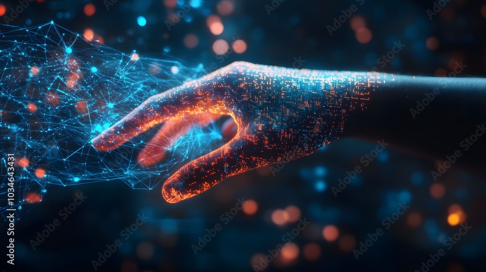 Hand touching data of brain and science on network connection, AI, Artificial intelligence, Machine learning, Technology and science. Hand touching data of brain and science on network connection, AI, Artificial intelligence, Machine learning, Technology and science.