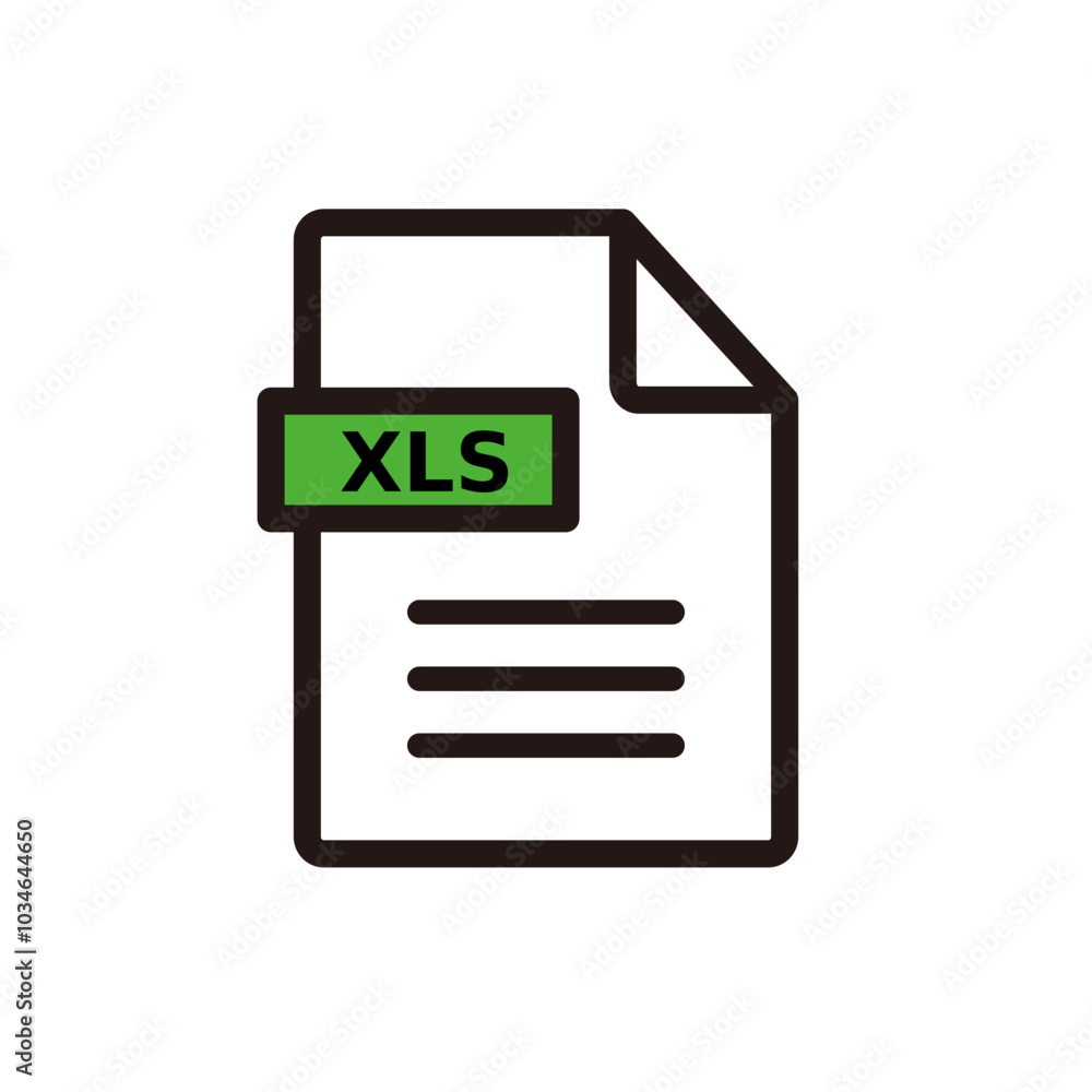 XLS形式のファイルのアイコン XLS形式のファイルのアイコン