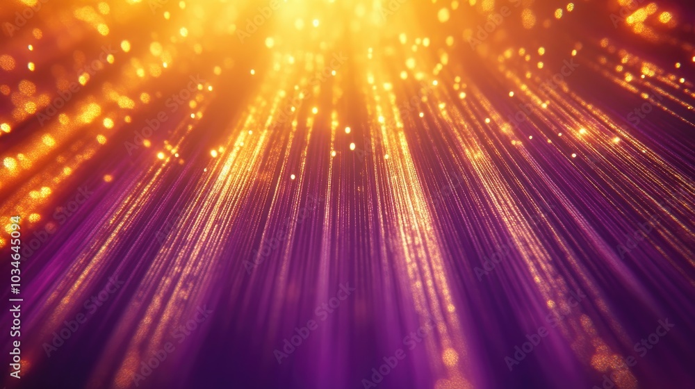 Elegant abstract background featuring rich gold and purple rays creating a luxurious illuminated interior wall atmosphere Elegant abstract background featuring rich gold and purple rays creating a luxurious illuminated interior wall atmosphere