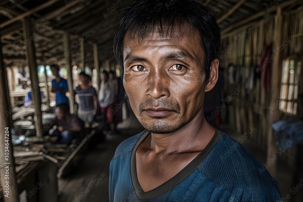 Close up Portrait of a Man in a Rural Setting Close up Portrait of a Man in a Rural Setting