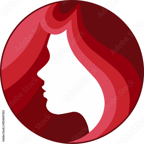 A woman's silhouette that looks abstract is good for a beauty theme logo