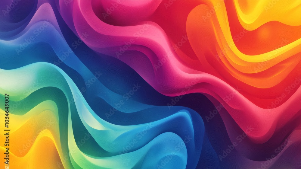Vibrant Abstract Waves of Colorful Fluid Shapes Vibrant Abstract Waves of Colorful Fluid Shapes