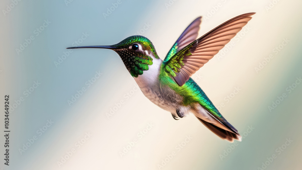 Purple Bibbed Whitetip Bird. Showing Off Its Feather Pattern and Vibrant Colors in a Lush Forest Purple Bibbed Whitetip Bird. Showing Off Its Feather Pattern and Vibrant Colors in a Lush Forest