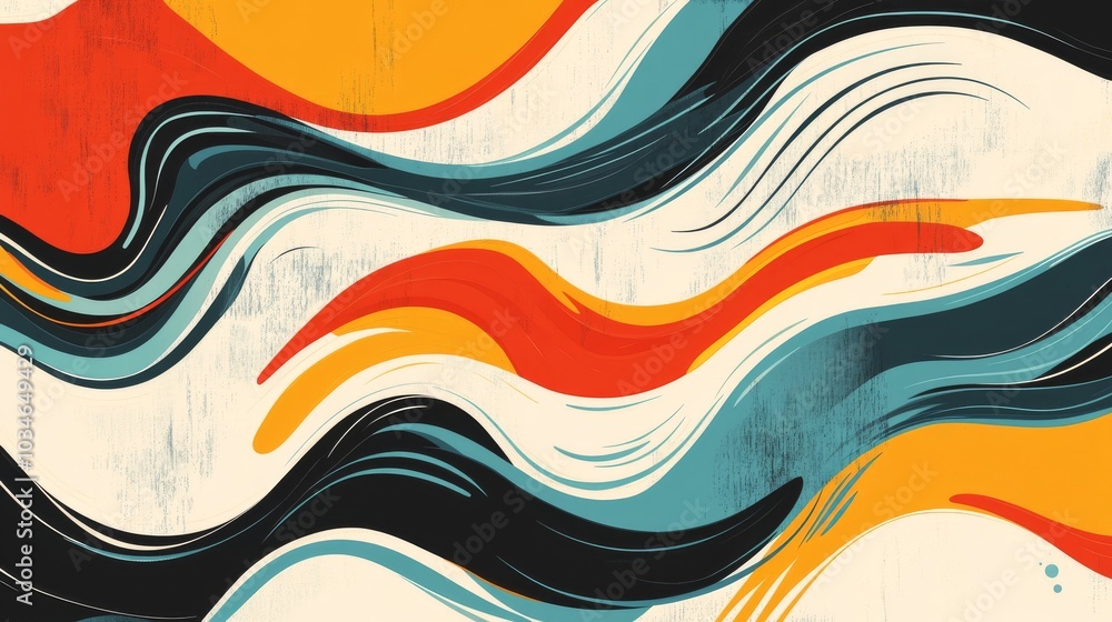 Abstract Colorful Waves Art Background Design Abstract Colorful Waves Art Background Design