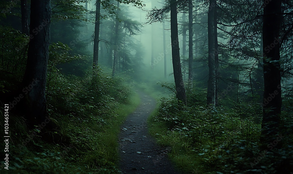 Obraz premium Beautiful path in the forest