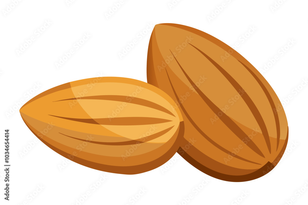 Almonds isolated on white background Almonds isolated on white background