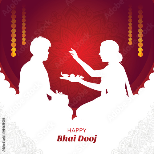 Happy bhai dooj beautiful celebration card background