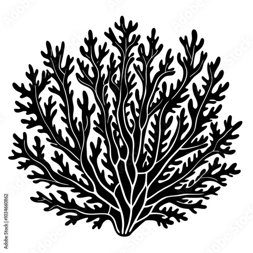 Purple Coral vector art silhouette 

