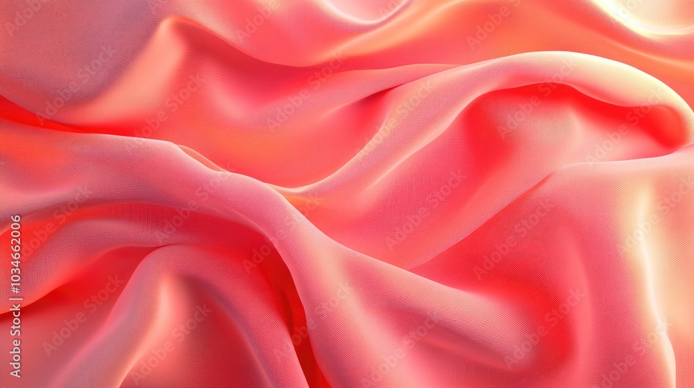Delicate Silk Satin Fabric In A Gorgeous Coral Pink Hue Elegantly Folding To Create A Luxurious Backdrop For Fashion And Design Concepts Ai Generative Delicate Silk Satin Fabric In A Gorgeous Coral Pink Hue Elegantly Folding To Create A Luxurious Backdrop For Fashion And Design Concepts Ai Generative