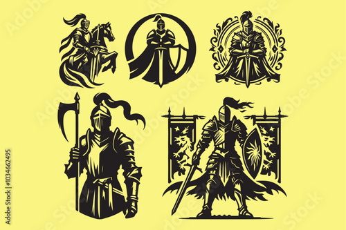 knight vector silhouette