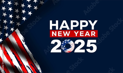 happy new year 2025 , vektor background banner . photo