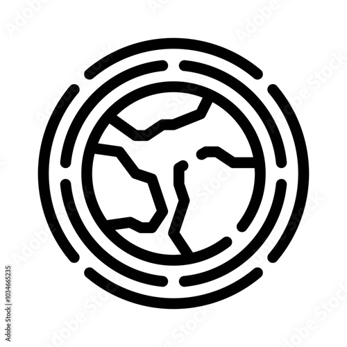 Ozone Layer Depletion line icon