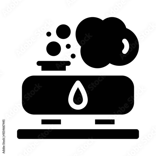 Diesel Emissions glyph icon