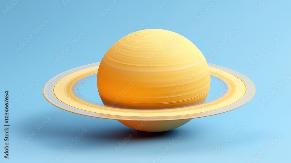custom made wallpaper toronto digital4K stock image featuring a 3D cartoon representation of Planet Saturn