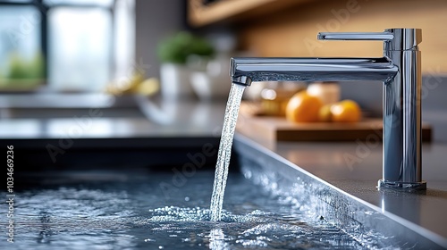 reverse osmosis unit filtering water in home showcasing water recycling and reusage after filtration the image highlights the clean water process and eco friendly benefits.stock image photo