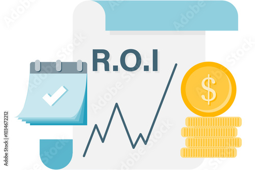 investment and return, investment profit increase report and calendar