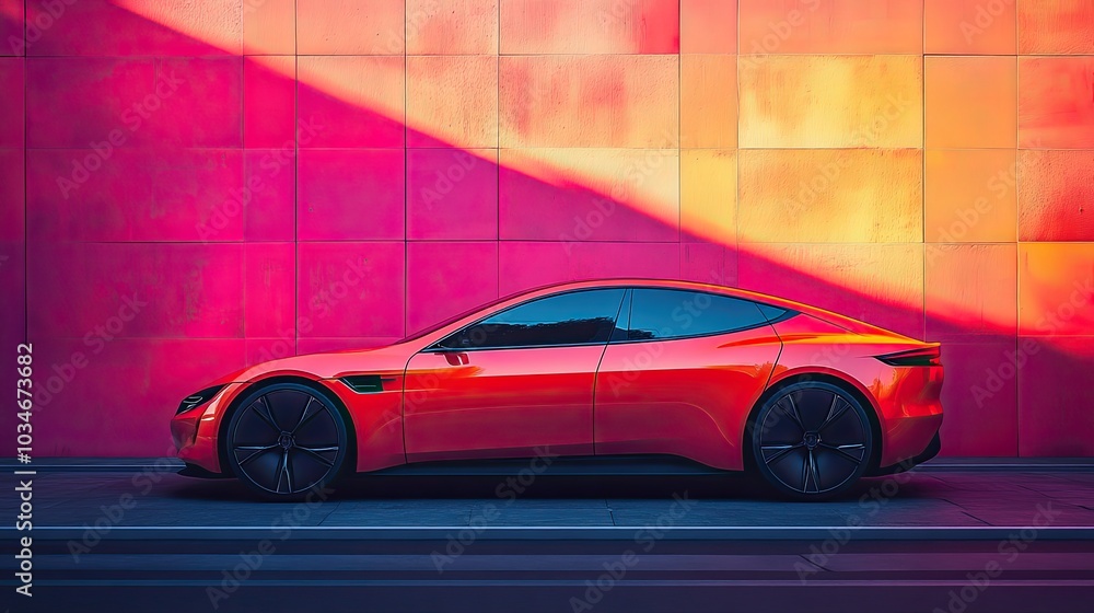 sleek modern ev against clean minimalistic background this image represents the intersection of technology and sustainable transportation solutions hinting at greener future.stock image sleek modern ev against clean minimalistic background this image represents the intersection of technology and sustainable transportation solutions hinting at greener future.stock image