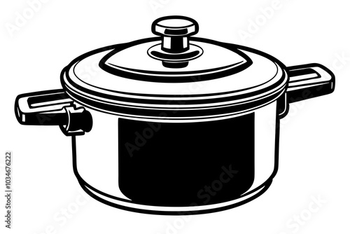  Pressure Cooker, Isolated on White Background