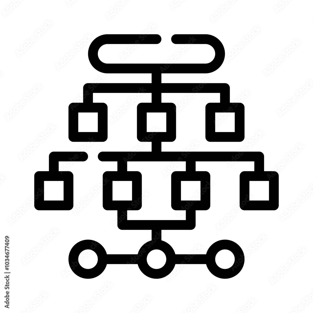 Decision Tree line icon Decision Tree line icon