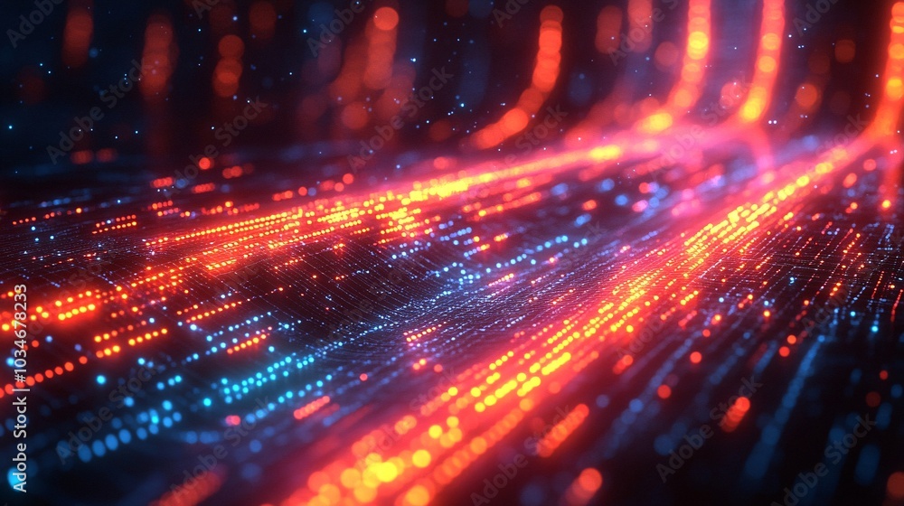 © tunanon - Glowing Organic Patterns in Digital Interface © tunanon - Glowing Organic Patterns in Digital Interface