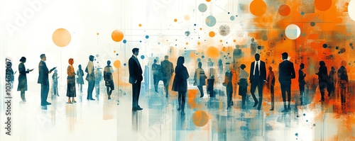 Obraz na płótnie Engaging illustration of Human Resources Development holding training workshops, showcasing staff promotion paths within an organization for building strong leadership w salonie
