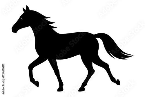 Horse Silhouette | isolated vector silhouette illustration on white background