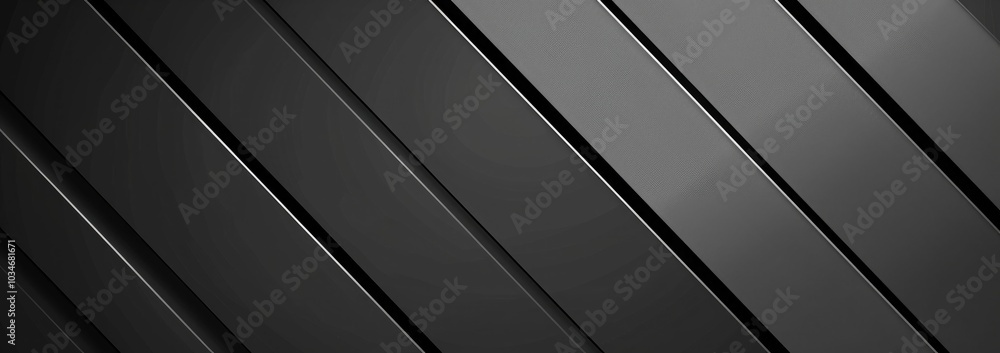 Fototapeta premium Black and silver background with diagonal lines, minimalistic style, gradient effect