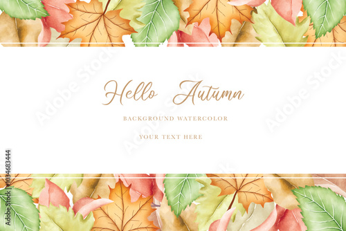 watercolor autumn background