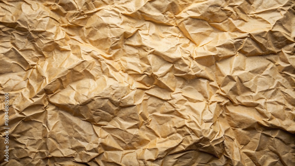 A Close-up of Crumpled Paper, Displaying a Textured Surface with Delicate Shadows and Light Reflections A Close-up of Crumpled Paper, Displaying a Textured Surface with Delicate Shadows and Light Reflections