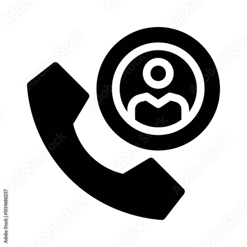 Phone Contact glyph icon