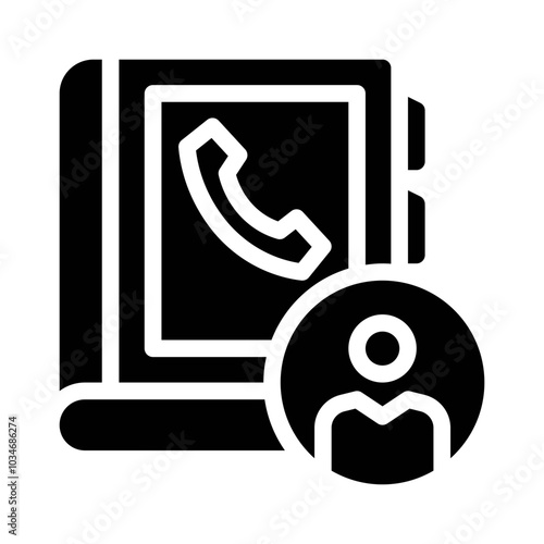 Phonebook glyph icon