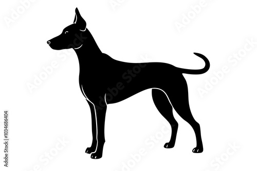 Dog Silhouette | isolated vector silhouette illustration on white background