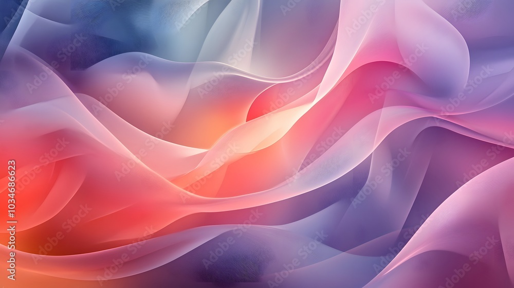 Seamless abstract waves and curves blending into translucent layers in a fluid motion Seamless abstract waves and curves blending into translucent layers in a fluid motion