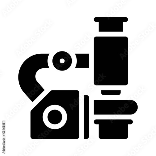 Microscope glyph icon