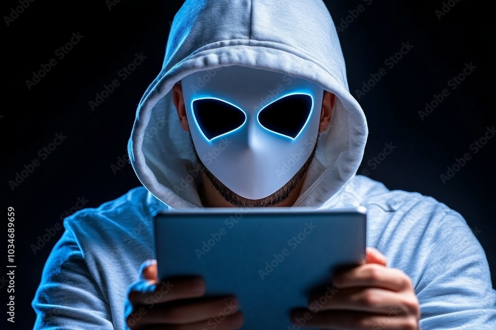White hat hacking, illustrated with a cybersecurity expert running vulnerability tests on a corporate system in a modern office White hat hacking, illustrated with a cybersecurity expert running vulnerability tests on a corporate system in a modern office