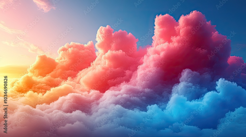 abstract cloud with geometric shapes and vibrant colors representing modern cloud computing technology in colorful dynamic style.stock image abstract cloud with geometric shapes and vibrant colors representing modern cloud computing technology in colorful dynamic style.stock image