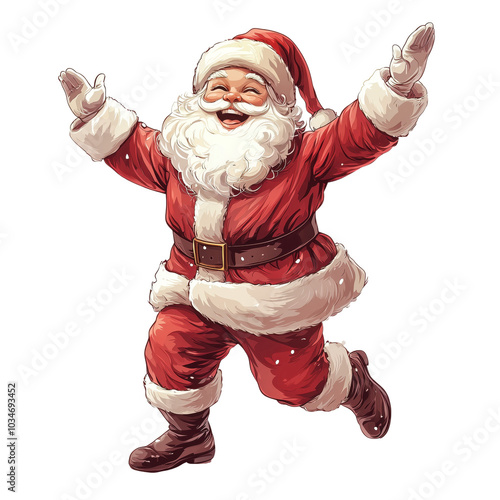 Free Santa drawing illustration transparent background photo