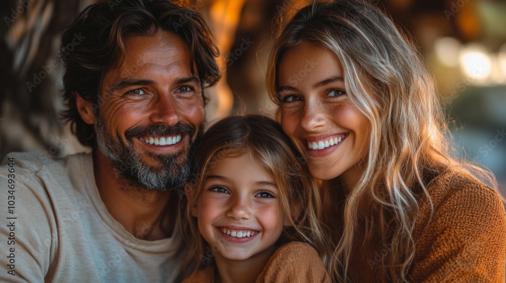 A joyful family is gathered outside, sharing a warm moment filled with laughter. The parents and their young daughter are smiling brightly, creating a heartwarming atmosphere as the sun sets. A joyful family is gathered outside, sharing a warm moment filled with laughter. The parents and their young daughter are smiling brightly, creating a heartwarming atmosphere as the sun sets.