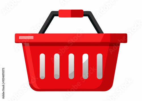 vector multiple color plastic basket illustration for supermarket shopping vector on white background