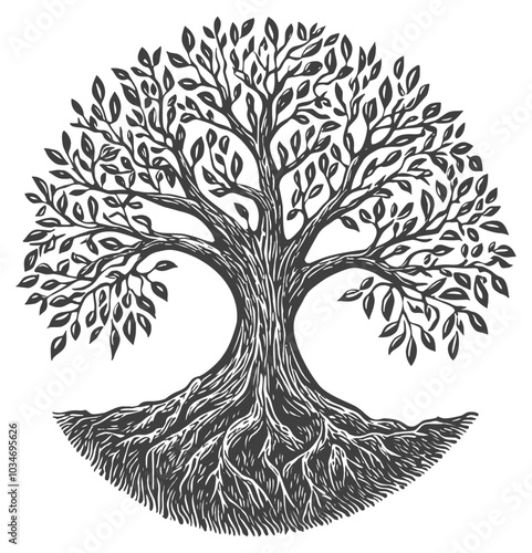 Intricate Tree Design for Nature and Growth Themes