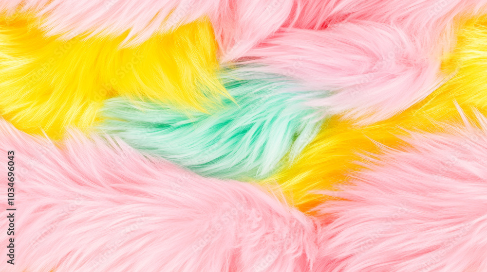 3D animal print in pink yellow green colored seamless patchwork pattern. fashion trendy animal fur luxury background for fabric design wallpaper 3D animal print in pink yellow green colored seamless patchwork pattern. fashion trendy animal fur luxury background for fabric design wallpaper