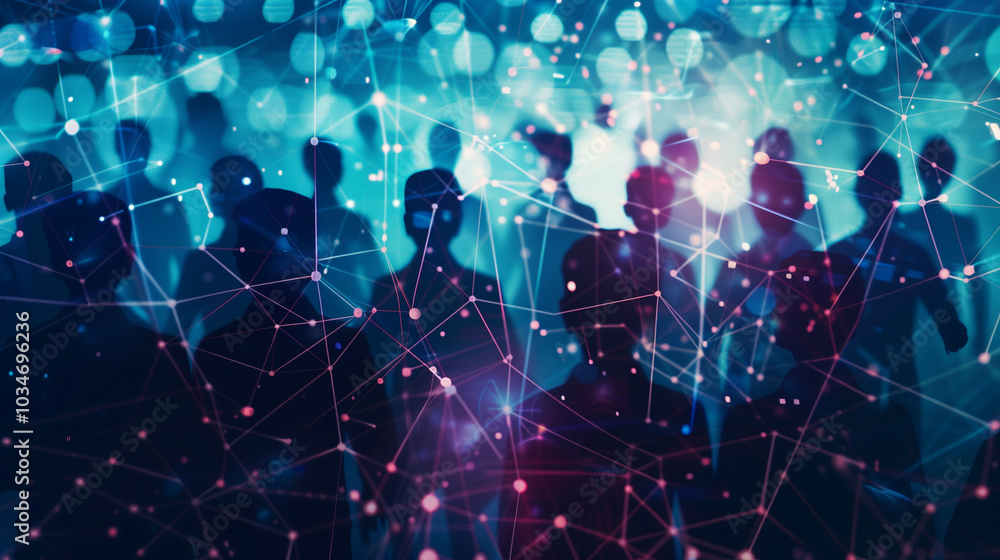 A digital space background showcasing a people communication network, symbolizing global connectivity and interaction.
A digital space background showcasing a people communication network, symbolizing global connectivity and interaction.