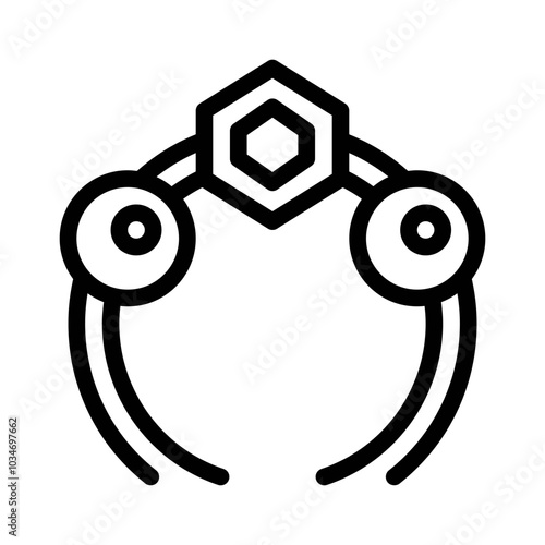 Pearl Brooch line icon