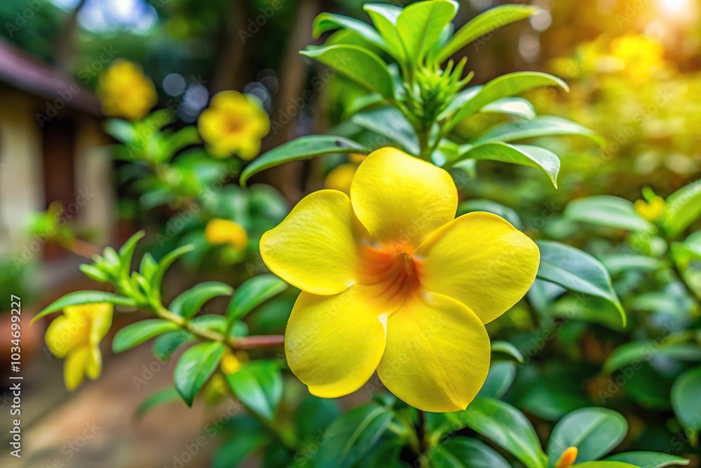 Alamanda flower in the garden Alamanda flower in the garden