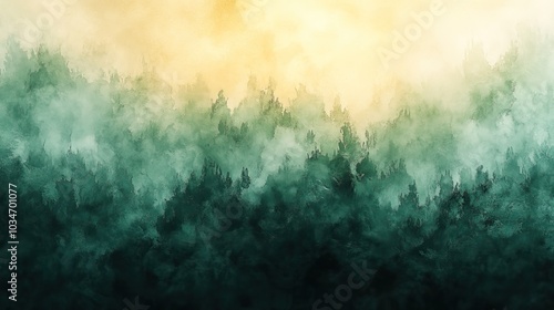 an artistic abstract background with blend of watercolor washes in various shades of sage green creating serene and tranquil sage color palette.stock image